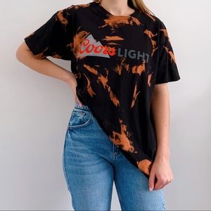 Coors Light Bleach Dyed T-shirt